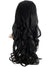 24 Inch Curly Bouncy Half Head Wig Extensions Jet Black