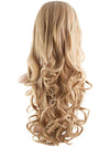24 Inch Curly Bouncy Half Head Wig Extensions honey blonde