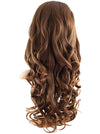 24 Inch Curly Bouncy Half Head Wig Extensions warm brunette