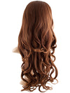 24 Inch Curly Bouncy Half Head Wig Extensions auburn