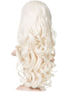 24 Inch Curly Bouncy Half Head Wig Extensions bleach blonde