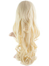 24 Inch Curly Bouncy Half Head Wig Extensions pure blonde
