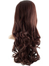 24 Inch Curly Bouncy Half Head Wig Extensions plum red