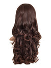 24 Inch Curly Bouncy Half Head Wig Extensions black cherry