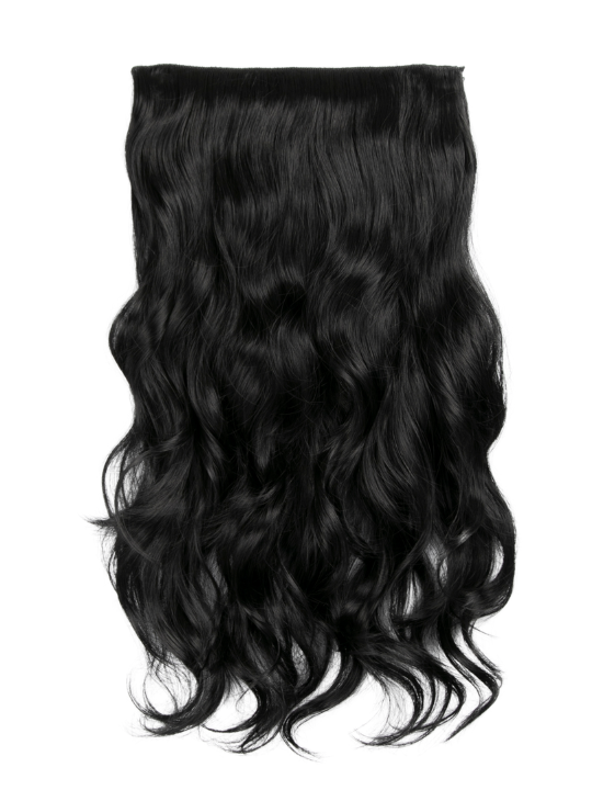 jet black 22 Inch Curly One Piece Clip in Syntheti Hair Extensions
