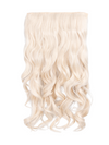 Bleach Blonde 22 Inch Curly One Piece Clip in Syntheti Hair Extensions