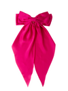 Large hot pink Satin Hair Bow with Clip