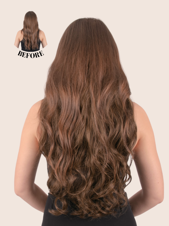 22 Inch Curly One Piece Clip in Hair Extensions