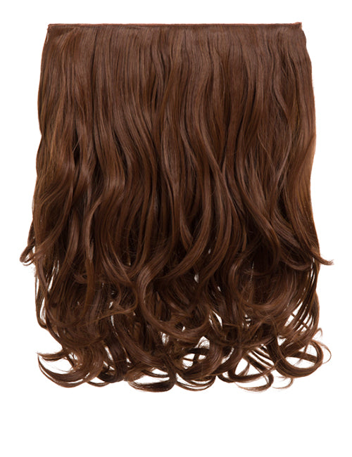 auburn 16 Inch Curly One Piece Clip in Hair Extensions