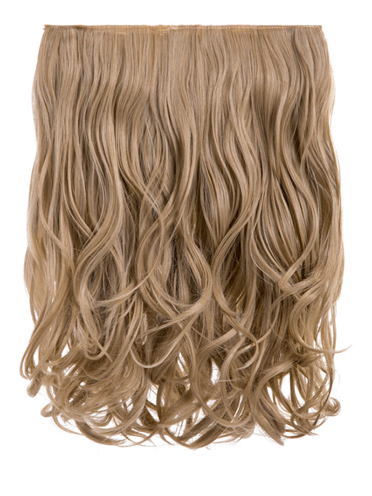 california blonde 16 Inch Curly One Piece Clip in Hair Extensions