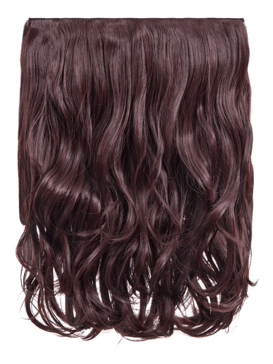 plum 16 Inch Curly One Piece Clip in Hair Extensions