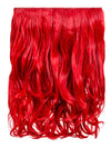 red 16 Inch Curly One Piece Clip in Hair Extensions