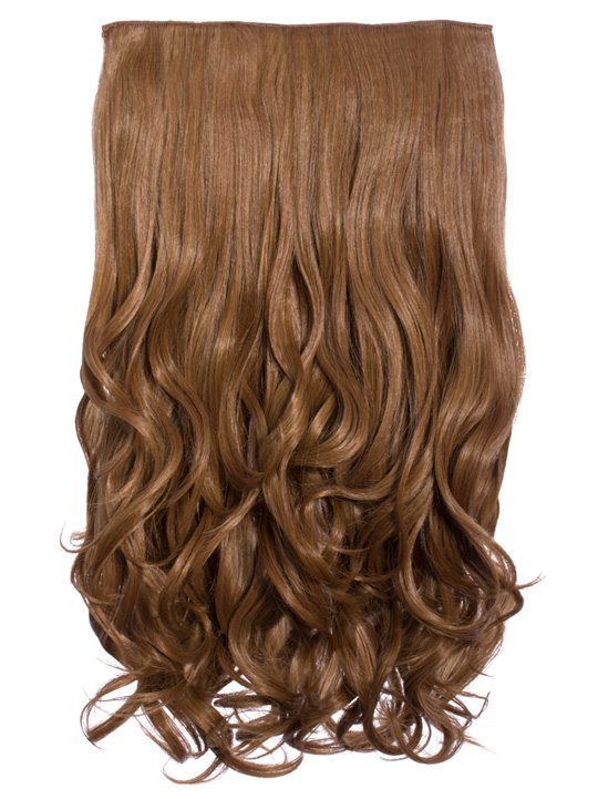 20 Inch Curly One Piece Clip in Hair Extensions mixed auburn