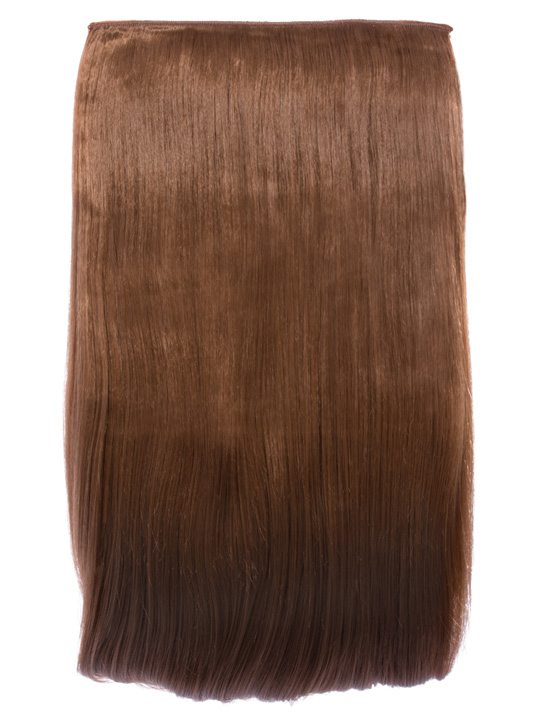 golden brown 24 Inch Straight One Piece Clip in Hair Extensions