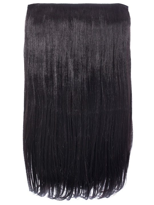 raven 24 Inch Straight One Piece Clip in Hair Extensions