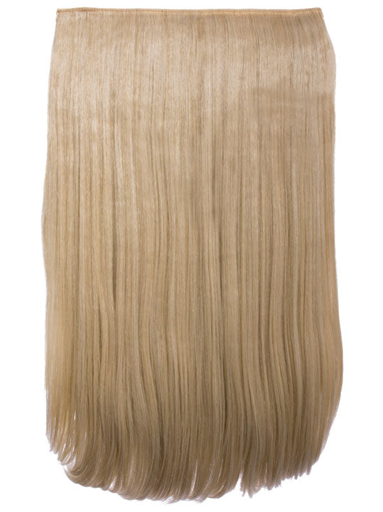 light golden blonde 24 Inch Straight One Piece Clip in Hair Extensions