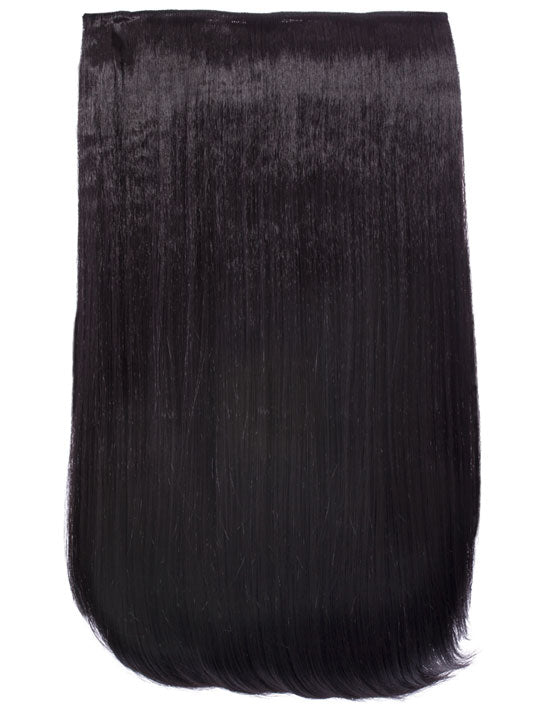 dark brown 24 Inch Straight One Piece Clip in Hair Extensions