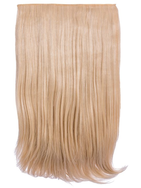 champagne blonde 24 Inch Straight One Piece Clip in Hair Extensions