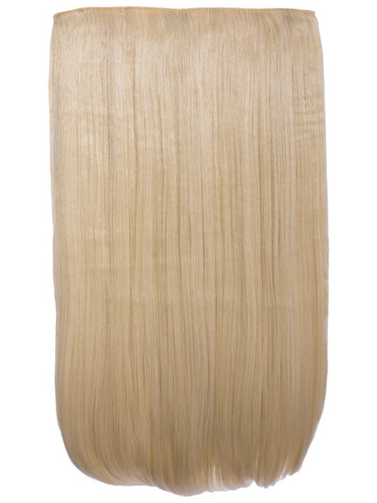 light blonde 24 Inch Straight One Piece Clip in Hair Extensions