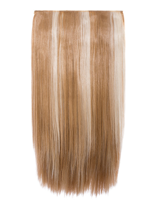 golden beige blonde 24 Inch Straight One Piece Clip in Hair Extensions