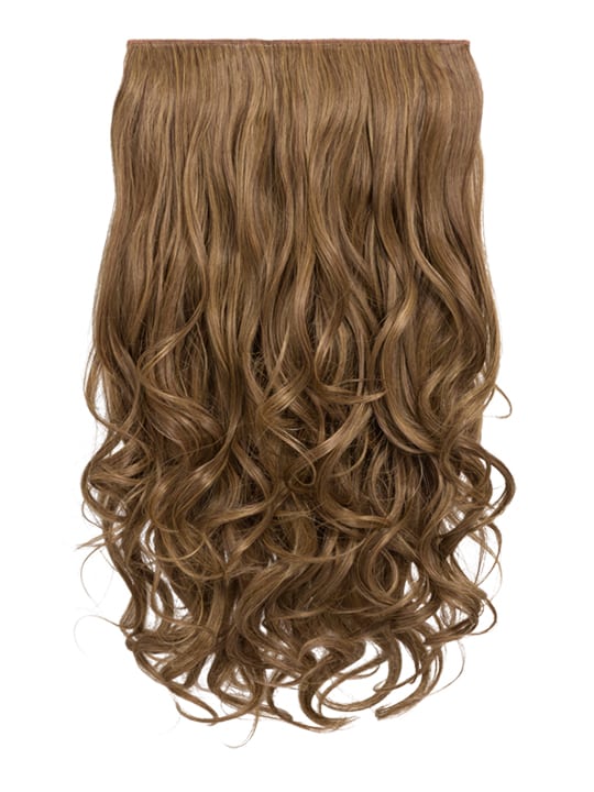 20 Inch Curly One Piece Clip in Hair Extensions butterscotch