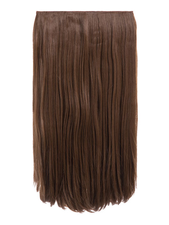 ash brown 24 Inch Straight One Piece Clip in Hair Extensions