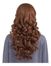 24 Inch Curly Full Head Wig with Fringe auburn