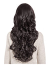 24 Inch Curly Full Head Wig with Fringe dark brown