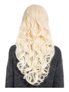 24 Inch Curly Full Head Wig with Fringe pure blonde