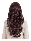 24 Inch Curly Full Head Wig with Fringe plum