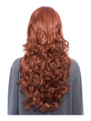 24 Inch Curly Full Head Wig with Fringe copper red