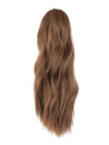 golden brown 16 Inch Wavy Claw Clip and Drawstring Ponytail
