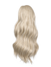 light golden blonde 16 Inch Wavy Claw Clip and Drawstring Ponytail