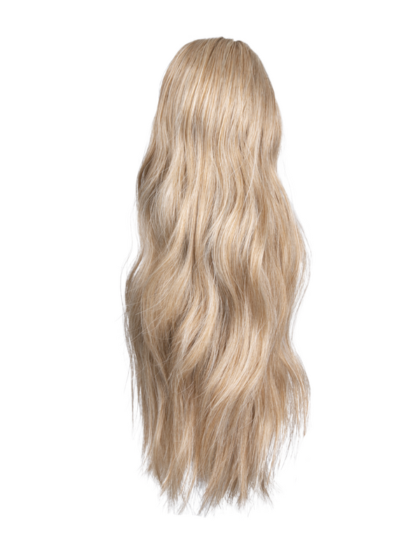honey blonde 16 Inch Wavy Claw Clip and Drawstring Ponytail