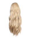 golden blonde 16 Inch Wavy Claw Clip and Drawstring Ponytail