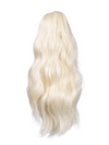 pure blonde 16 Inch Wavy Claw Clip and Drawstring Ponytail