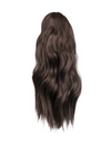chocolate brown 16 Inch Wavy Claw Clip and Drawstring Ponytail