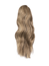 mellow brown 16 Inch Wavy Claw Clip and Drawstring Ponytail