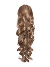 22 Inch Curly Drawstring Ponytail Synthetic Extensions mellow brown