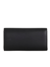Black Faux Leather Envelope Clutch Bag
