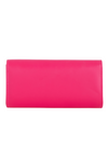Fuchsia Faux Leather Envelope Clutch Bag