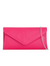 Fuchsia Faux Leather Envelope Clutch Bag