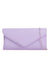 Lilac Purple Faux Leather Classic Envelope Clutch Bag