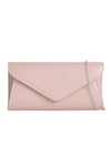 Nude Faux Leather Envelope Clutch Bag