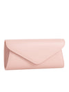 Nude Faux Leather Classic Envelope Clutch Bag