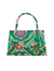 Green Satin Jacquard Print Handbag