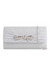 silver Rhinestone Bow Detail Clutch Bag