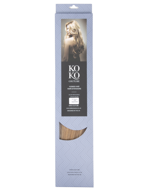 Highlight Dark Blonde 18 Inch Double Drawn Human Hair Clip In Extensions