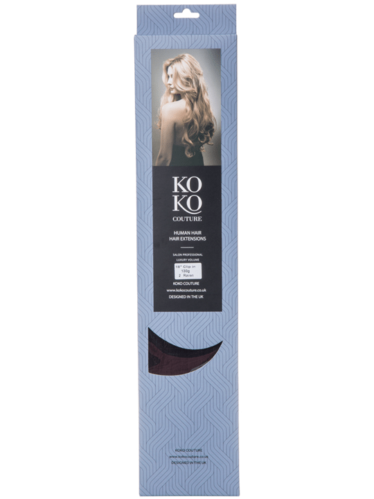 Raven 18 Inch Double Drawn Human Hair Clip In Extensions