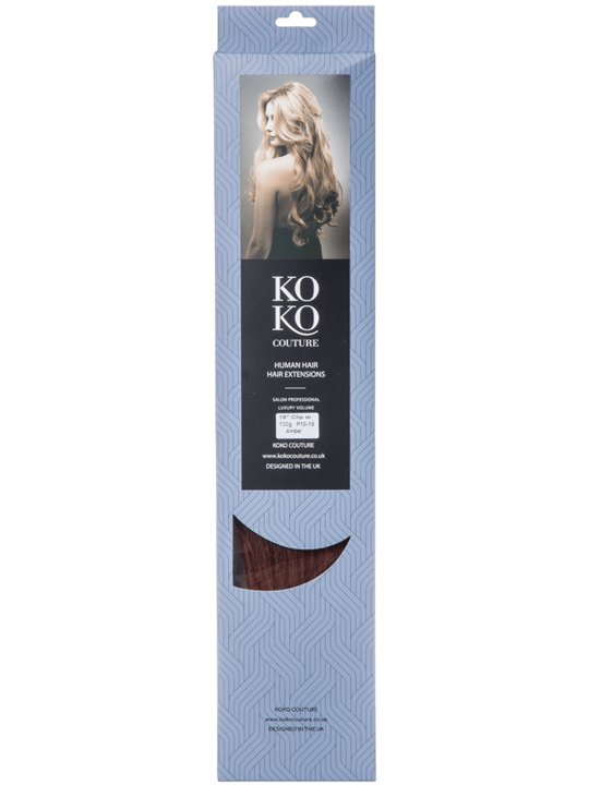 Highlight Amber 18 Inch Double Drawn Human Hair Clip In Extensions